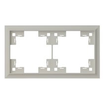 Рамка двухместная классик 35920 LN, лен, 2 поста - Rikett