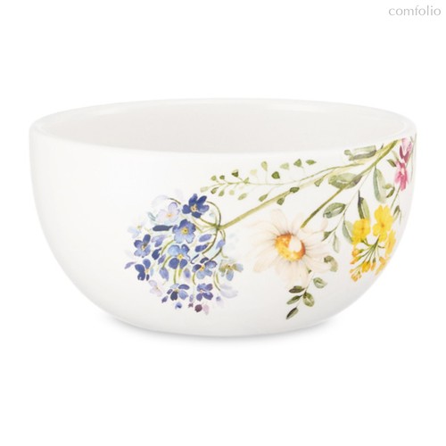 Салатник индивидуальный Decor de table Полевые цветы 0,8 л, 15х7,7 см, керамика, белый - Decor De Table