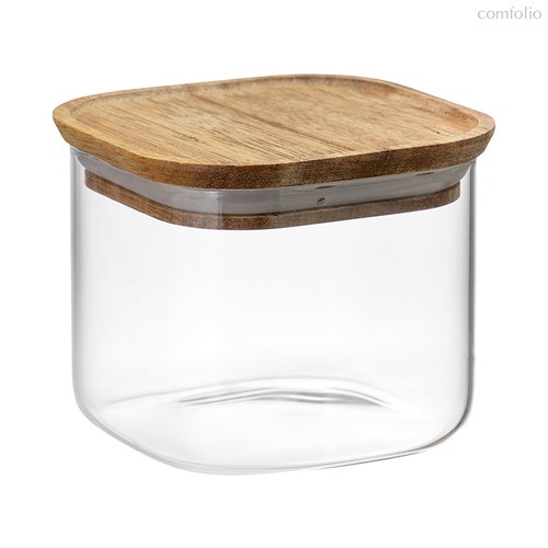 Банка для хранения квадратная Glass Acacia, 600 мл - Smart Solutions