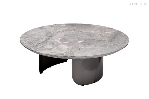 Стол журнальный натур. серый мрамор d 95x35см - Garda Decor