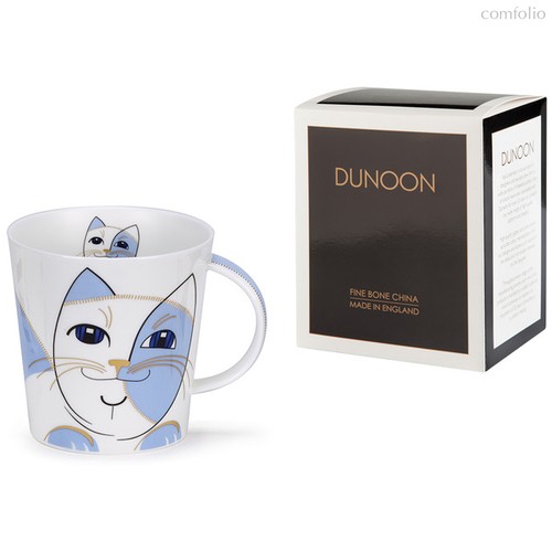 Кружка Dunoon "Абстрактные коты. Кернгорм" 480мл (голубая) - Dunoon