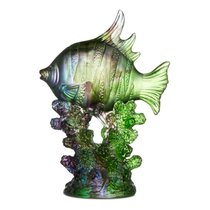 Фигурка Decor de table Рыба Анемон 12 см, хрусталь, пурпурно-синяя, п/к - Decor De Table