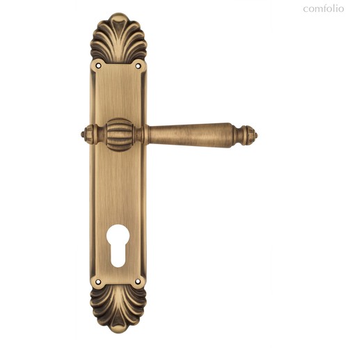 Дверная ручка Venezia Pellestrina CYL на планке PL87 матовая бронза - Venezia Collezione