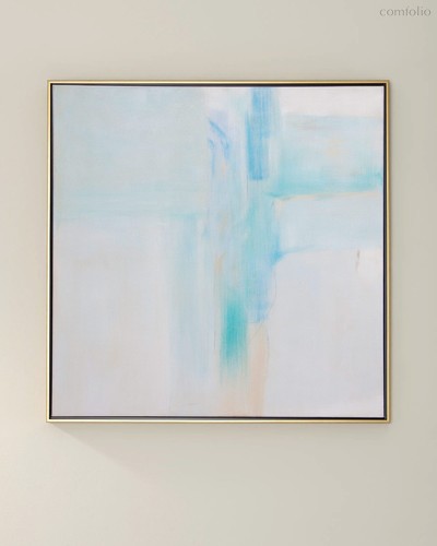 Картина в золотой раме Серенити, цвет бежевый - Louvre Home