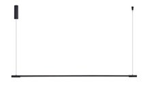 Supreme подвесной LED светильник D22xL1500хW60хH2000мм, 30W, 806Лм, 3000К, 110°, Ra>90, IP20, длина троса - 2000 мм, цвет черный, блок питания в комплекте - Donolux
