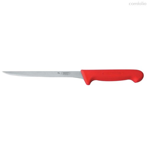 Нож PRO-Line филейный, красная пластиковая ручка, 20 см - P.L. Proff Cuisine