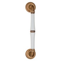 Ручка скоба Fratelli Cattini GRACIA CERAMICA BIANCO 300мм (250мм) D1-BY матовая бронза - Fratelli Cattini
