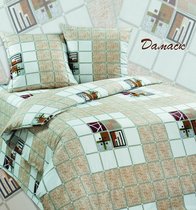 Комплект постельного белья ПА-3-Дамаск Евро Поплин с наволочками 70х70х2шт. - АльВиТек