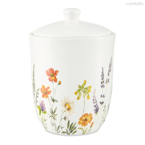 Банка для хранения Decor de table Полевые цветы 1,6 л, 14х20,5 см, керамика, белый - Decor De Table