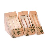 Коробка картонная для одинарного сэндвича с окном 12,4*12,4*5,5 см, 100 шт/уп, Garcia de - Garcia De Pou
