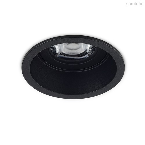 LED, Basis, светильник встраиваемый поворотный, 7Вт, 3000К, 569Лм, 50°, D84*H54мм, IP20, PF 0, 9, Ra90, черный RAL9005, источник питания в комплекте - Donolux