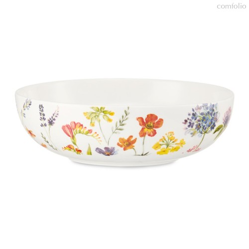 Салатник большой Decor de table Полевые цветы 1,7л, 22,5х7,7 см, керамика, белый - Decor De Table