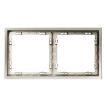 Рамка металлическая на 2 поста, S70 Metal никель - Voltum