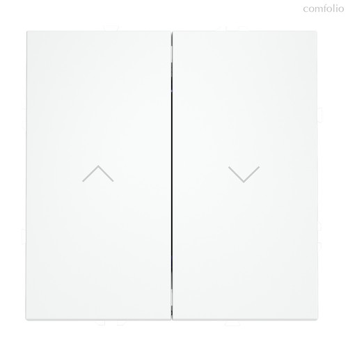 Выключатель встраиваемый VOLTUM S70 для жалюзи 10А, белый матовый - Voltum