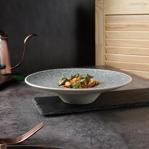 Тарелка глубокая 200 мл 22,3*5,1 см для пасты глазурь Glossy Stone Untouched Taiga P.L. - P.L. Proff Cuisine