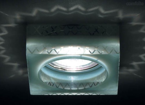 Donolux Светильник встраиваемый декоративный хрустальный, хром D 85х85 H 68 мм, галог. лампа MR16 GU - Donolux