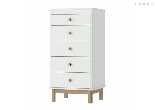 Комод Classic 5 ящиков (белый) - Ellipse