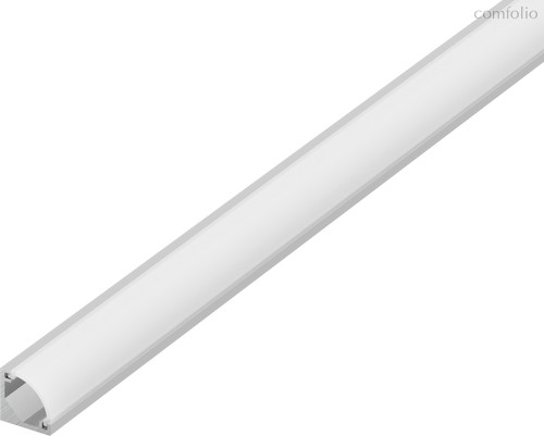 Угловой алюминиевый профиль, 7,9х7,9х2000мм. В комплекте матовый экран, 4 торцевые заглушки, - Donel