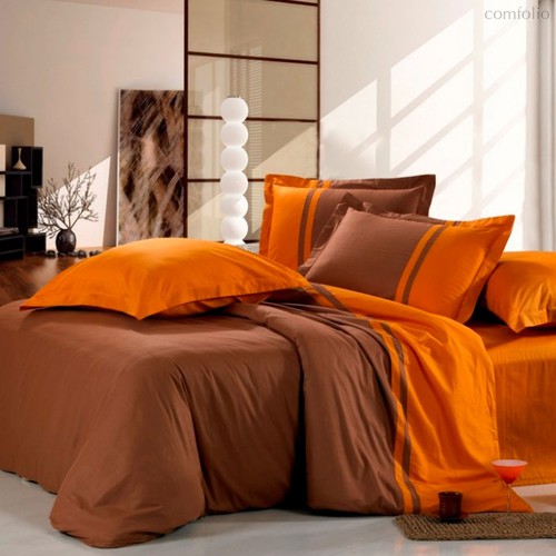 Бэлла - комплект постельного белья, цвет коричневый, Семейный - Valtery