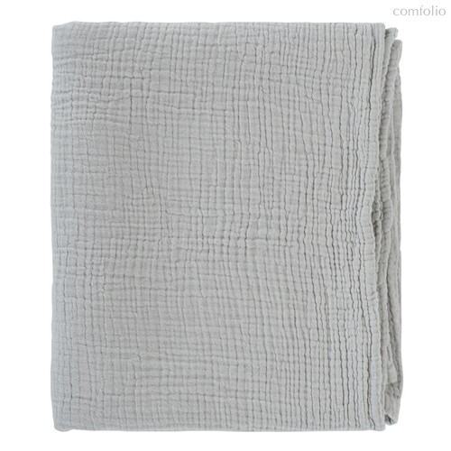 Одеяло из жатого хлопка серого цвета из коллекции Essential 90x120 см - Tkano