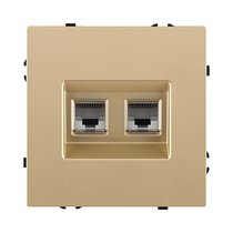 Розетка двойная Ethernet RJ45 Cat.6, золотой Kollinger Eclipse EC-018GD - Kollinger