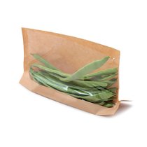 Пакет бумажный с окном для еды, 14*16/12*3 см, крафт-бумага, 100 шт/уп, Garcia de Pou - Garcia De Pou