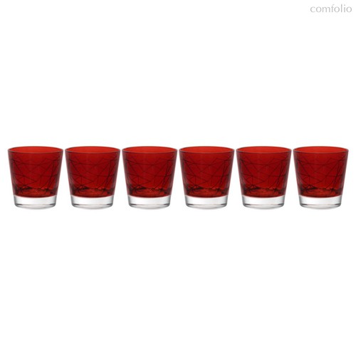 Набор стаканов для воды ViDiVi Доломити 290мл, 6шт, красный, п/к - Vidivi