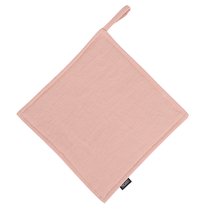 Прихватка из умягченного льна розово-пудрового цвета из коллекции Essential, 22х22 см - Tkano