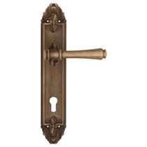 Дверная ручка Venezia Callisto CYL на планке PL90 матовая бронза - Venezia Collezione