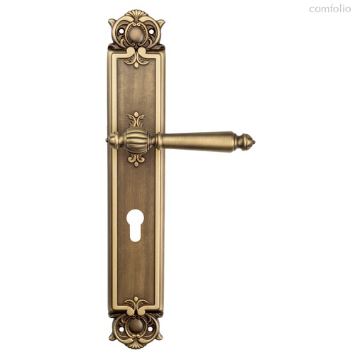 Дверная ручка Venezia Pellestrina CYL на планке PL97 матовая бронза - Venezia Collezione