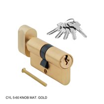 Ключевой цилиндр CYL 5-60 KNOB MAT. GOLD (Мат. золото) - Rush