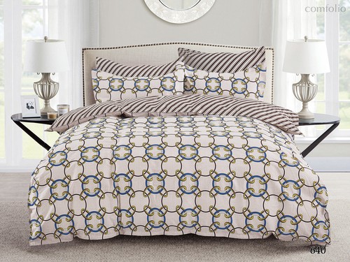 Комплект постельного белья CA-7-640 Дуэт Сатин печатный с наволочками 70х70х2шт.+ 50х70х2шт. - АльВиТек