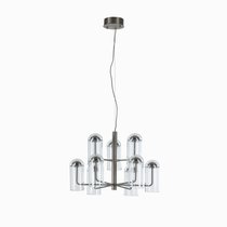 Подвесной светильник Aegis диаметр 60, цвет серебряный/прозрачный - Cosmo