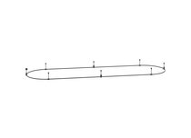 Magnet Modular System «CODE 1.2», D800xL2800хH135 мм, DC24V, овальное основание для модульных светильников, черный, блок питания в комплект не входит - Donolux