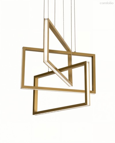 Прямоугольная золотая люстра Ульрих, цвет золотой - Louvre Home