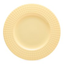 Тарелка обеденная Decor de table Луч 27 см, рельеф, фарфор, желтая