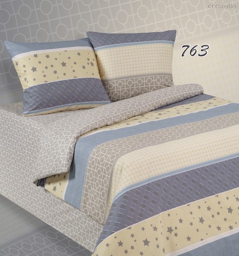 Комплект постельного белья ПА-3-763 Евро Поплин с наволочками 70х70х2шт. - АльВиТек