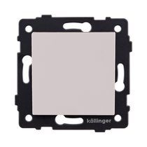 Выключатель кнопочный 1-клавишный 10А/250В, кашемир матовый Kollinger REA-S-005CM для Aspekt, Eleganz, Reflex - Kollinger