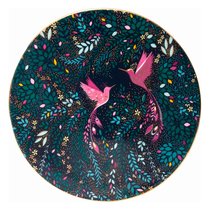 Тарелка закусочная Portmeirion Сара Миллер Райская птичка-колибри 22,8 см, фарфор, темно-синяя - Portmeirion