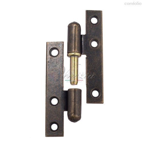 105OA080D Петля дверная бабочка разъёмная стальная ALDEGHI 80x50x1.9 античная бронза ЛЕВАЯ - Aldeghi Luigi