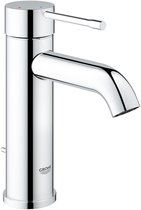 23591001 Essence+ Смеситель для раковины с донным клапаном, низким изливом и энергосберегающим картриджем, хром - Grohe