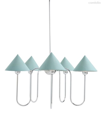 Люстра Шанталь с конусными плафонами, цвет бирюзовый - Louvre Home