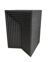 Чёрный приставной столик Кносс - Louvre Home