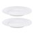 Набор из двух тарелок белого цвета из коллекции Edge, 21 см - Tkano