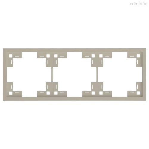 Трехместная рамка 35830 LT, латте - Rikett