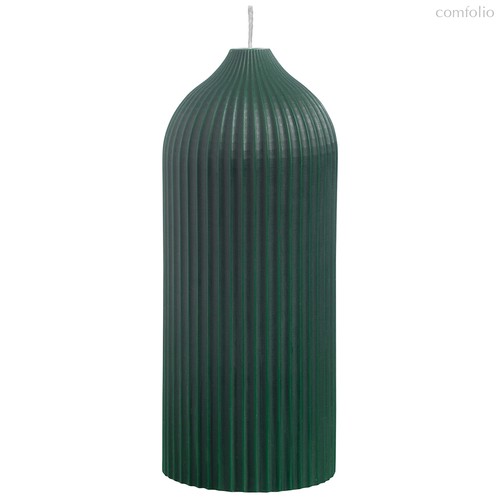 Свеча декоративная темно-зеленого цвета из коллекции Edge, 16,5см - Tkano