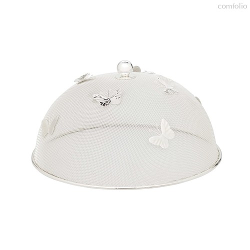 Клош для тарелок Edzard Бабочка сетчатый d30хh16см, посеребрение - Edzard