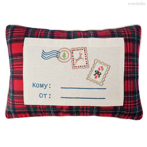 Подушка декоративная Зимняя почта из коллекции New Year Essential, 30x45см - Tkano