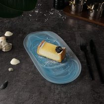 Блюдо овальное 28*15*2 см Blue Sunset матовое стекло P.L. Proff Cuisine - P.L. Proff Cuisine