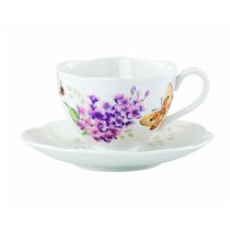 Чашка чайная с блюдцем Lenox "Бабочки на лугу" 240мл - Lenox